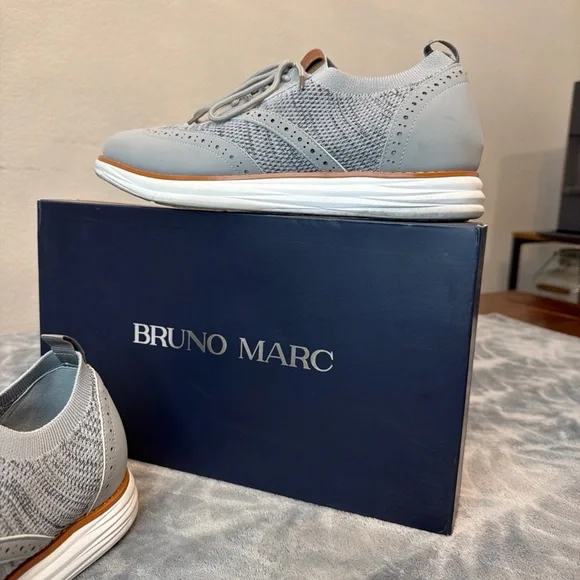 Bruno Marc Light Gray Oxford Shoes - Picture 6 of 9